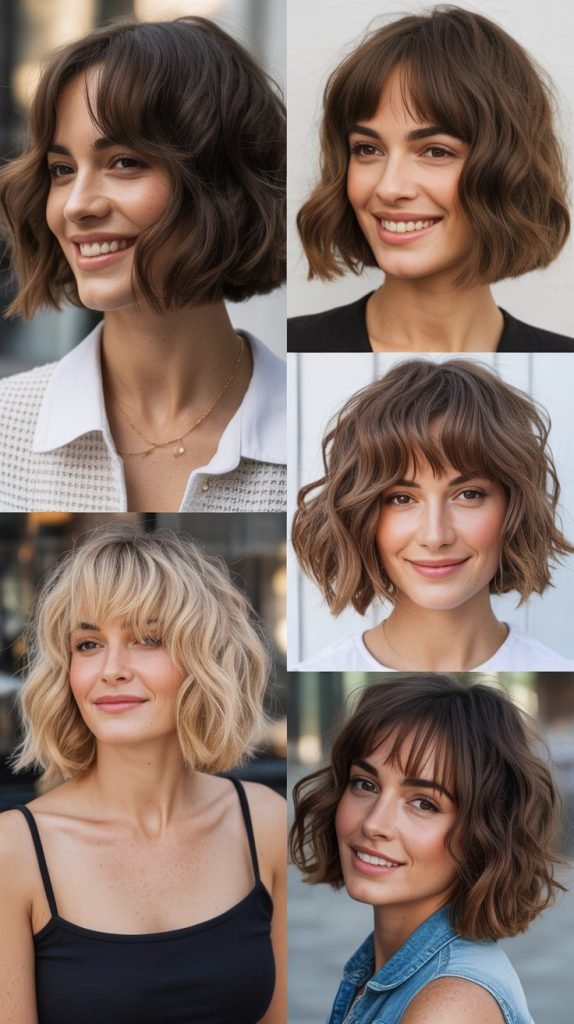  Wavy Bob With Multi-Length Bangs