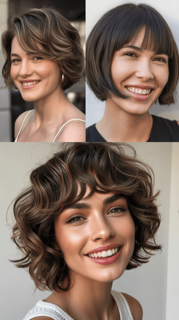 Textured Bob With Long Textured Bangs