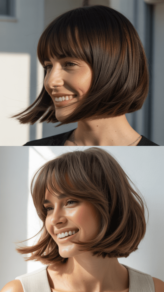 Bob With Long Graduated Side Bangs