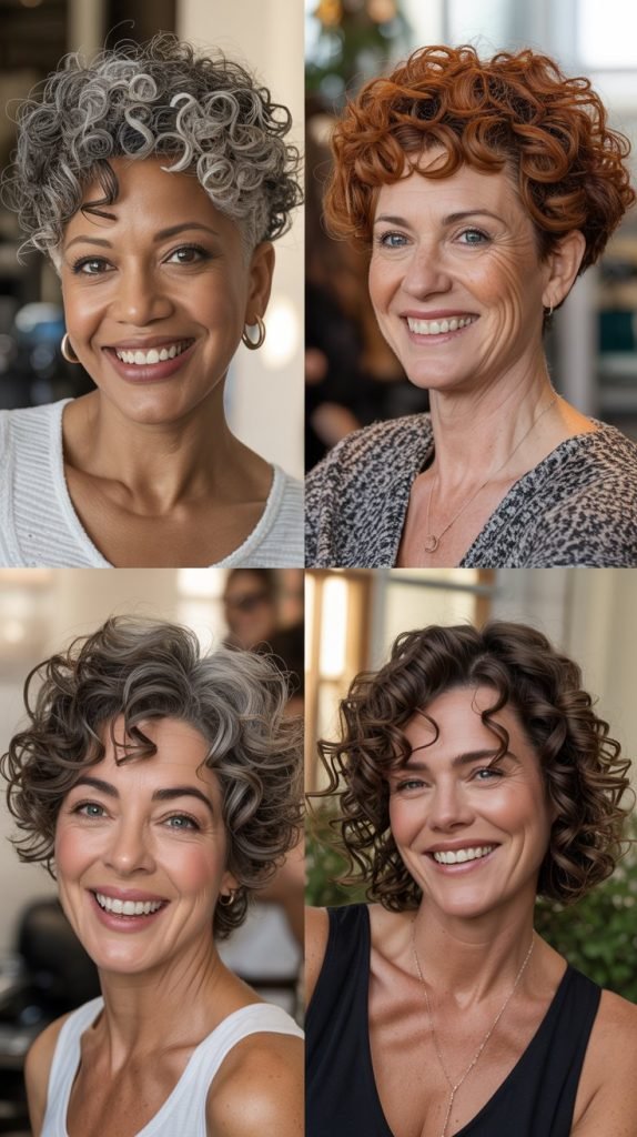 Curly Crown with Faded Sides