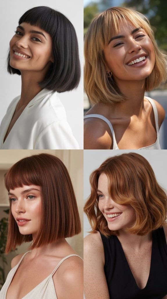 Blunt Midi Cut With Straight Bangs