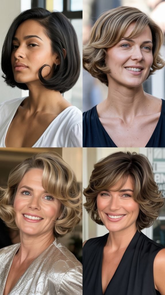 Chin-Length Bob with Flipped Ends