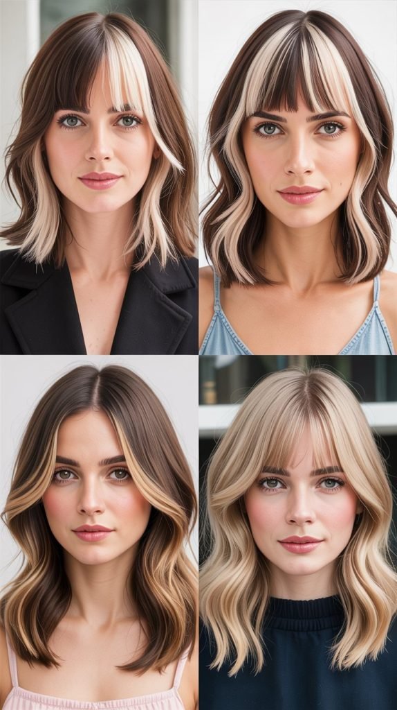 Medium Hairstyles With Curtain Bangs
