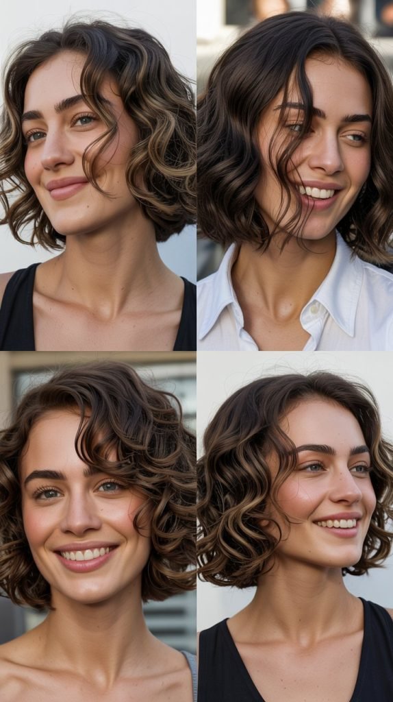 Center-Parted Wavy Bob