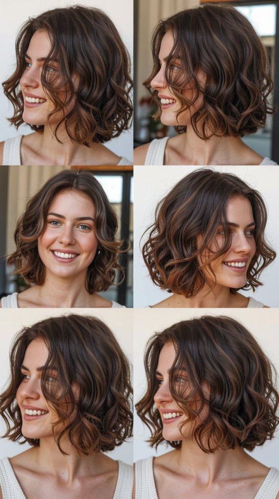 . Soft-Layered Wavy Bob