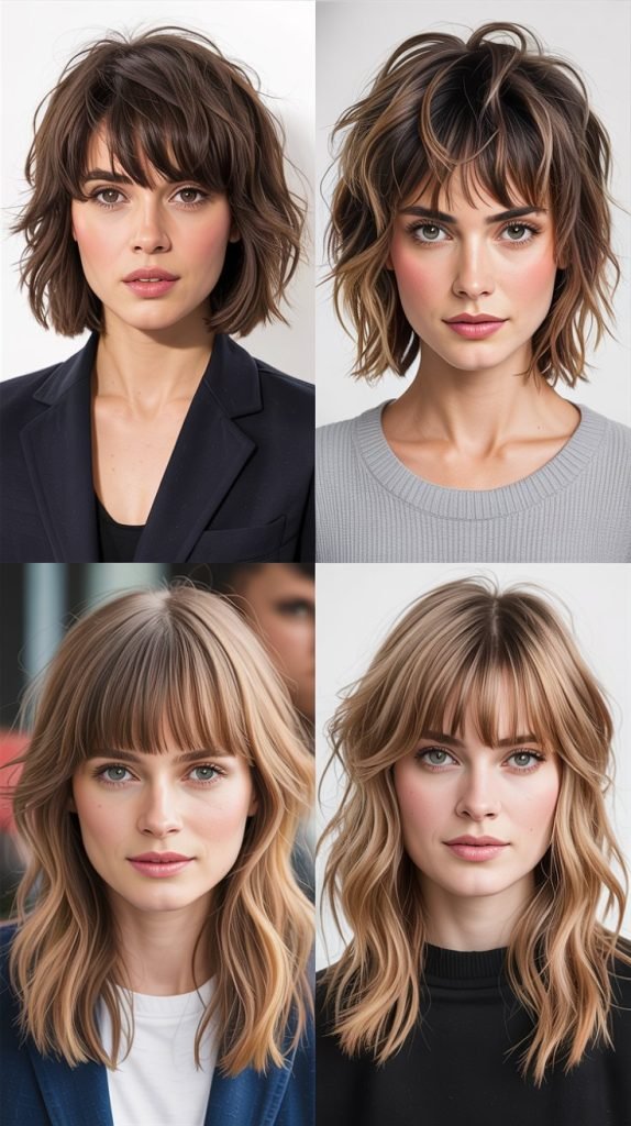 . Shattered Wolf Cut With Shattered Bangs