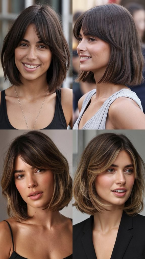  Piece-y Long Bob With Curtain Bangs