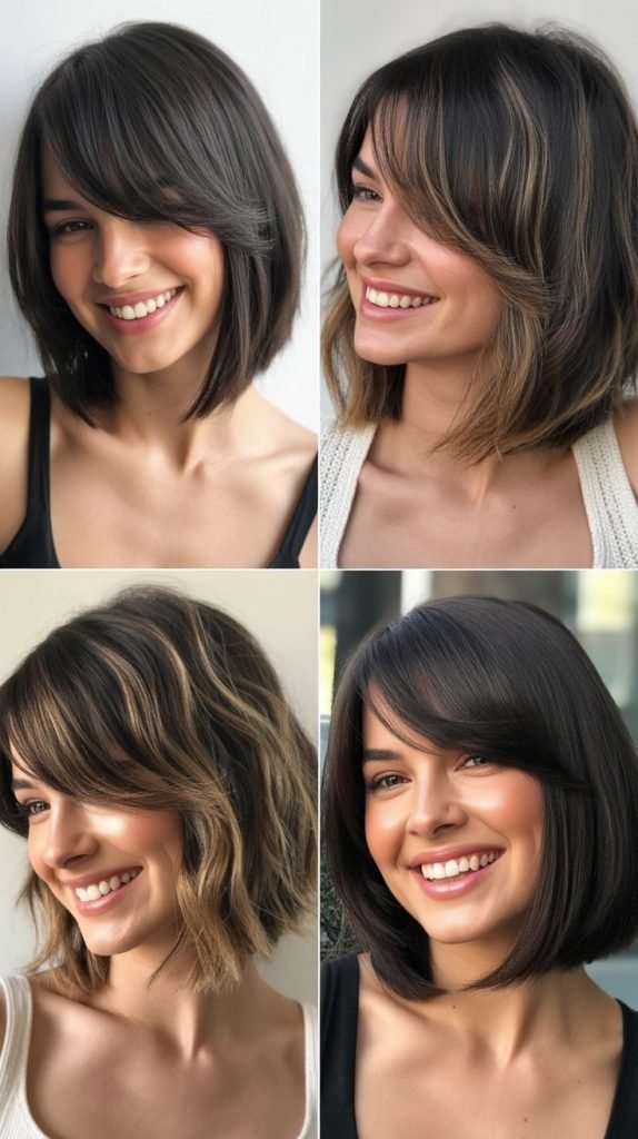 Sleek Ponytail with Slicked-Back Bangs