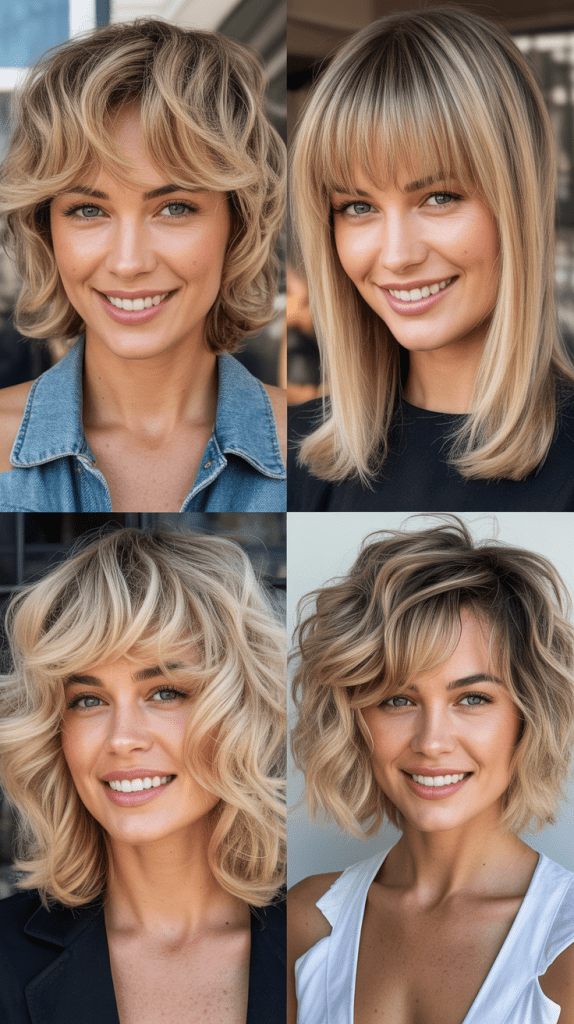 Choppy Bangs with Dirty Blonde Shag