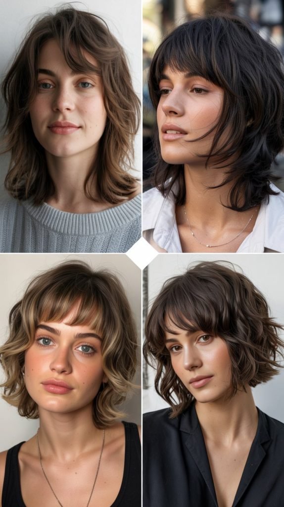 Relaxed Wolf Cut With Casual Bangs