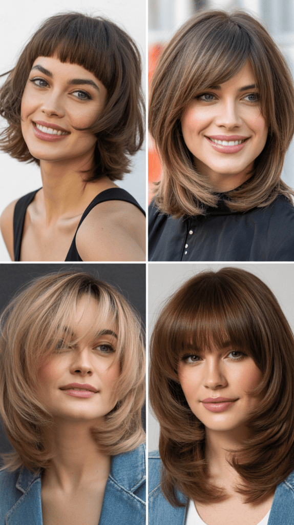 Choppy Bob with Textured Ends and Wispy Fringe
