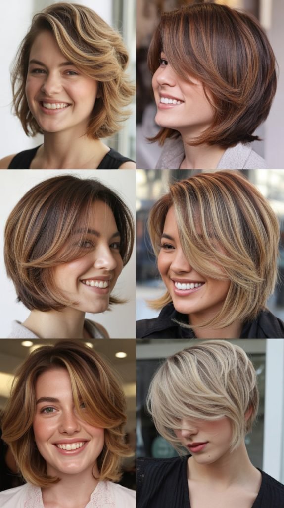 Layered Cut With Ash Blonde Highlights