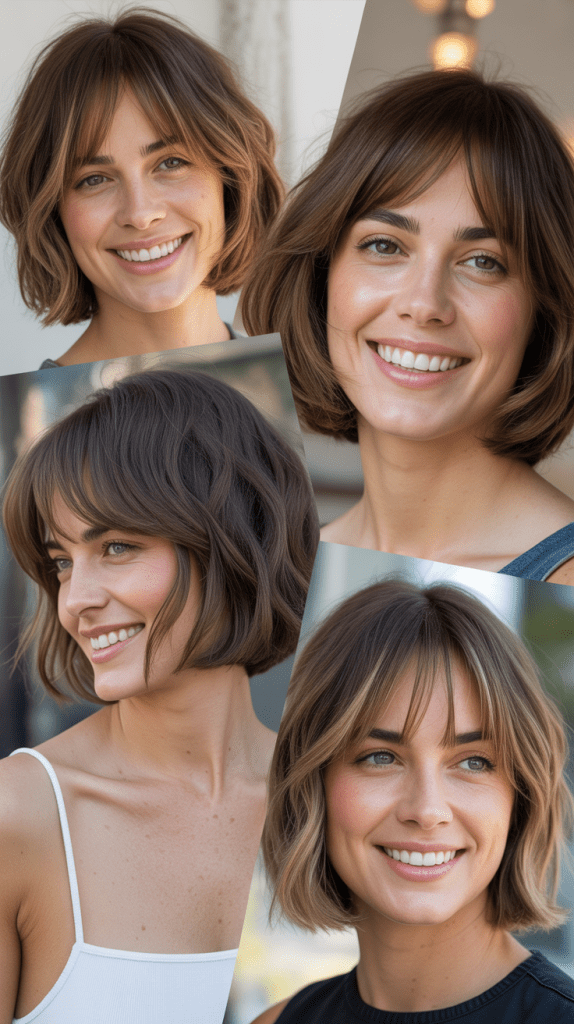 Shaggy Bob With Center-Parted Bangs