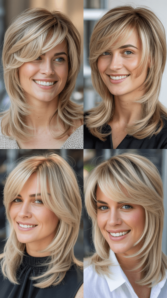 Razored Layers with Wispy Side-Swept Bangs