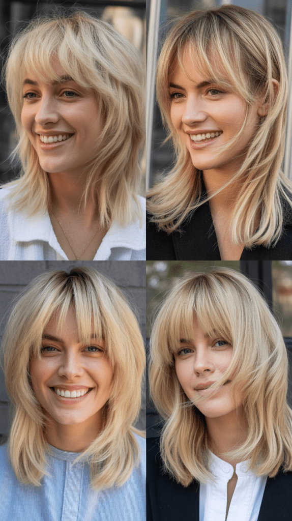 Razor-Cut Layers with Choppy Bangs