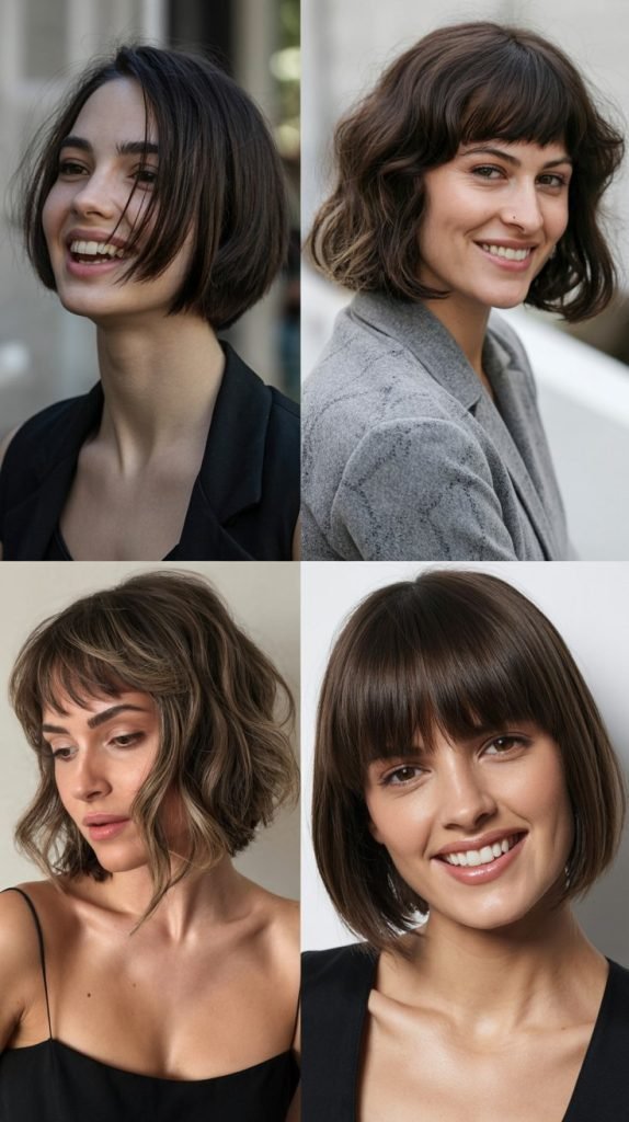  Edgy Bob with Long Asymmetrical Bangs