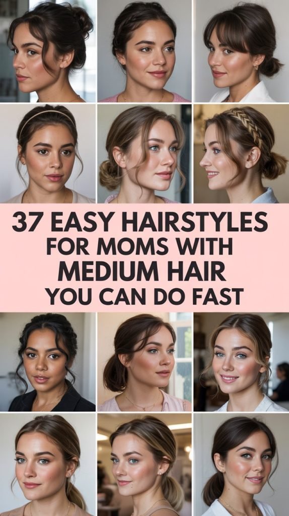 37 Easy Hairstyles for Moms with Medium Hair You Can Do Fast