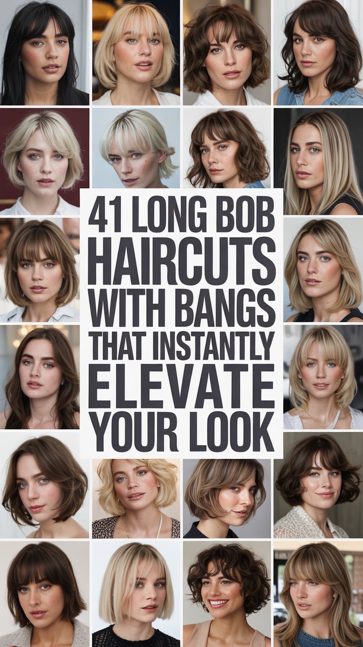 41 Long Bob Haircuts With Bangs That Instantly Elevate Your Look