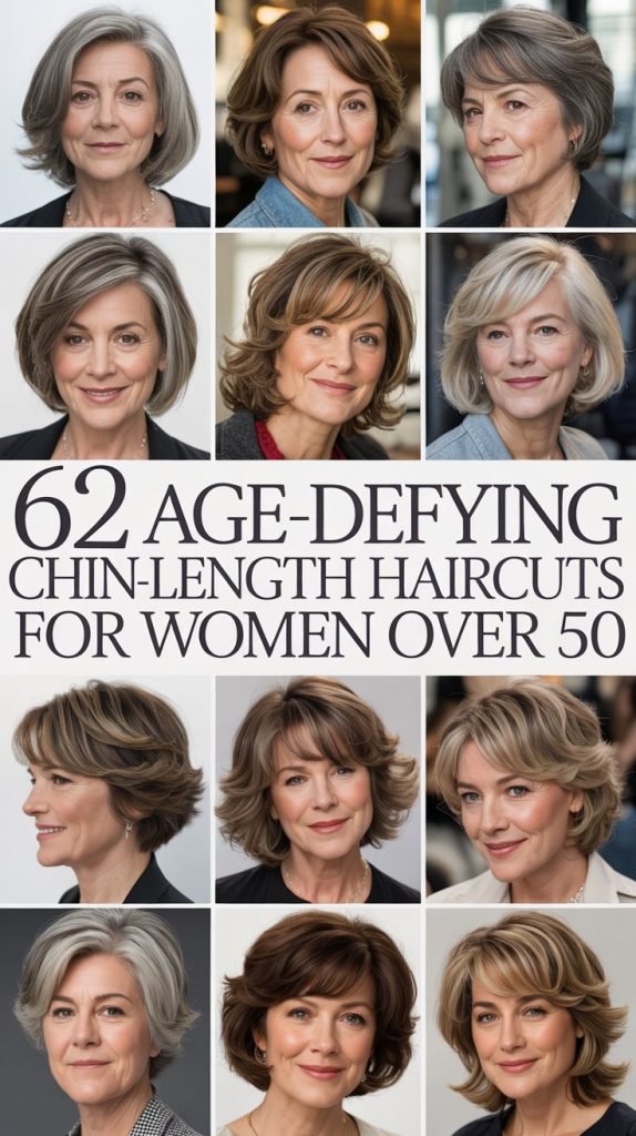 62 Age-Defying Chin-Length Haircuts for Women Over 50