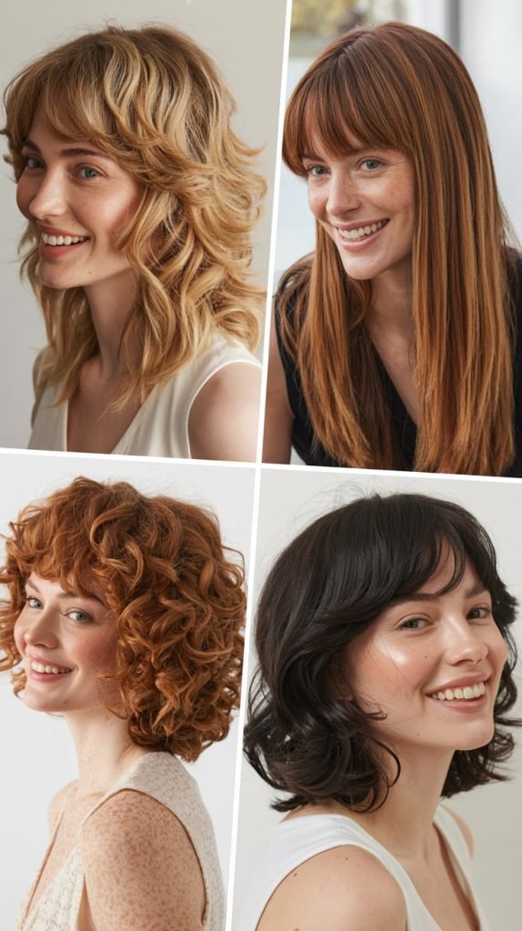 Layered Shag with Curtain Bang Hybrid