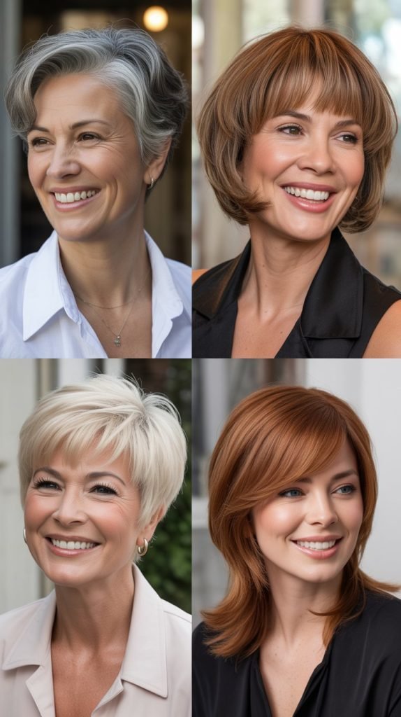 Tapered Cut with Swoopy Bangs