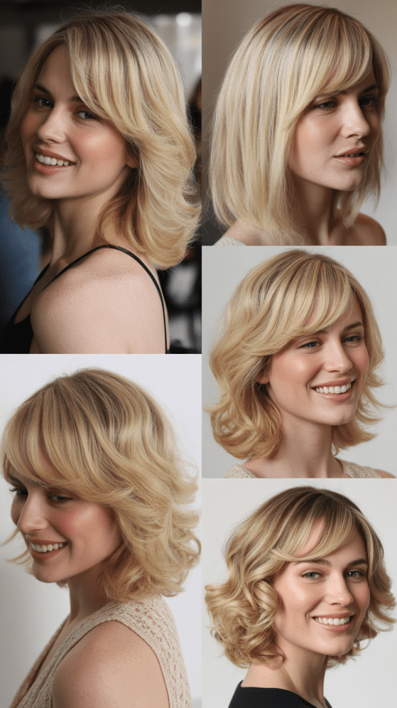 Why Medium-Length Blonde Hair with Side Bangs Works for Every Face Shape