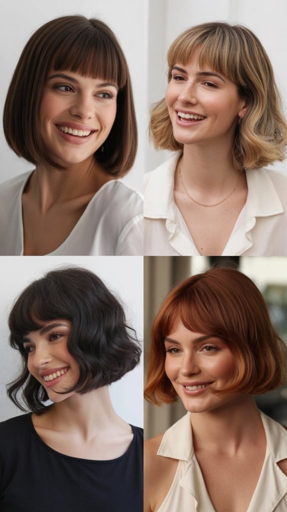 Classic French Bob with Baby Bangs
