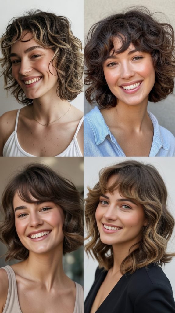 Wavy Bob With Piecey Fringe