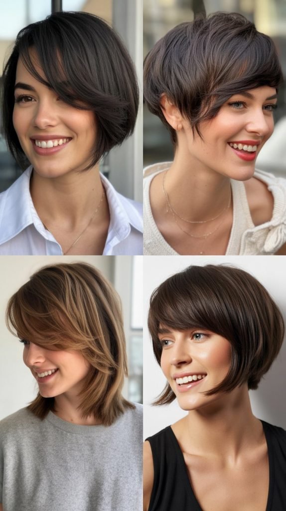 Asymmetrical Cut with Swoopy Side Bangs