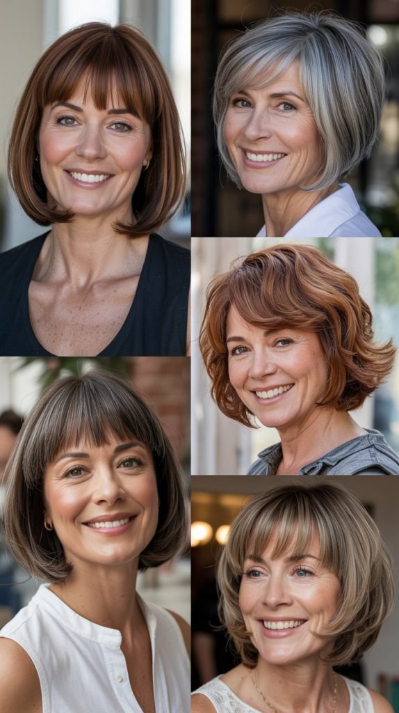 Stacked Bob with Blunt Bangs