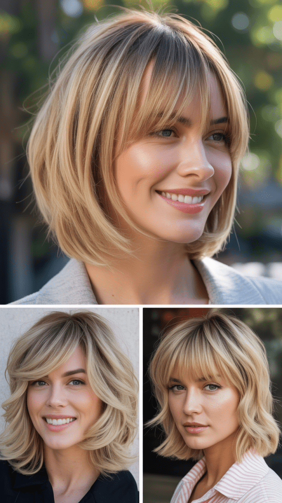Asymmetrical Bob with Angular Bangs