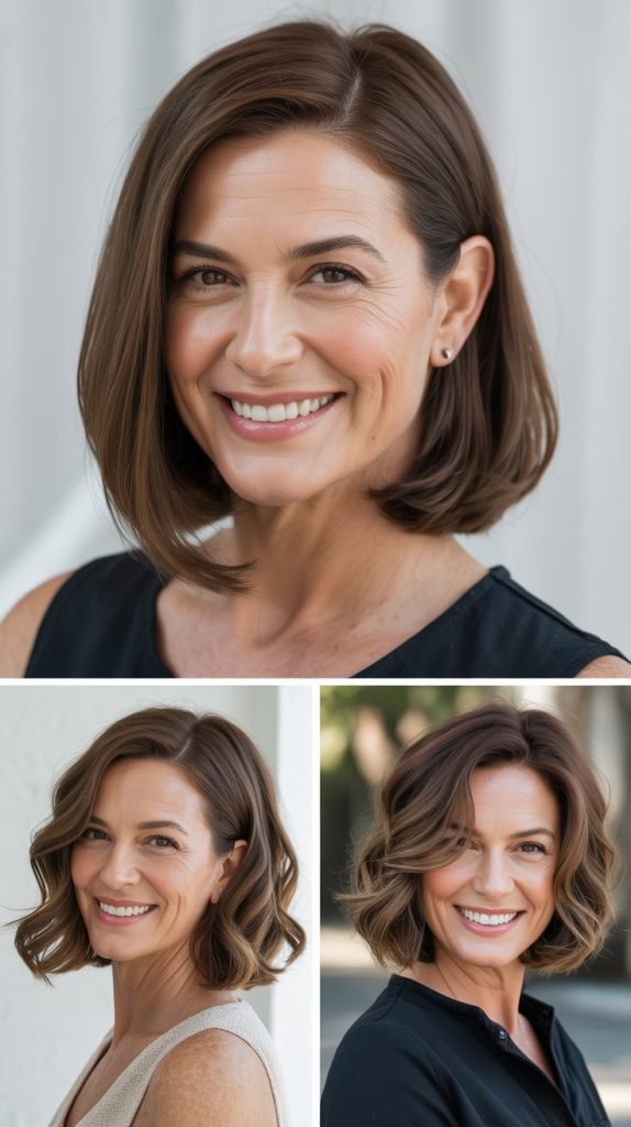 Collarbone-Length Cut with Side Part