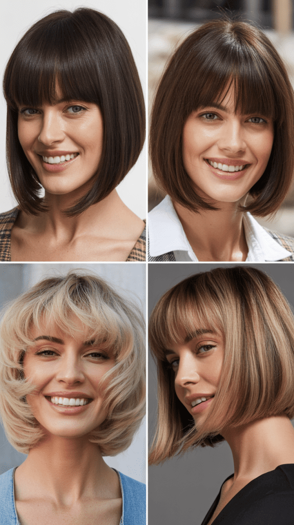 Bob With Long Sculpted Bangs