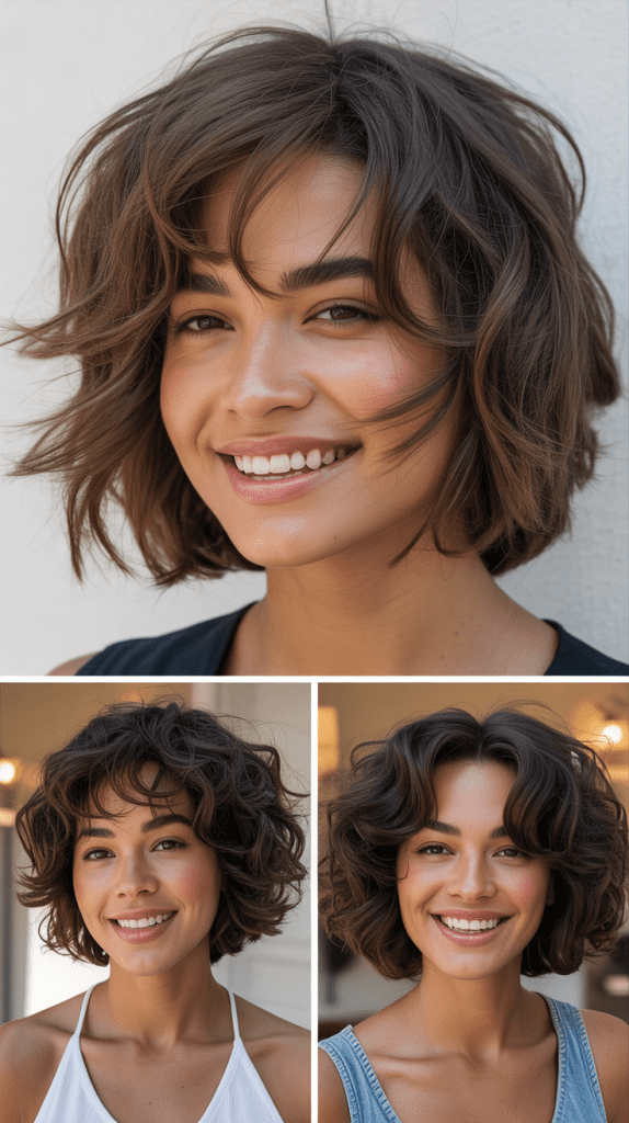 Choppy Layered Lob With Wispy Bangs