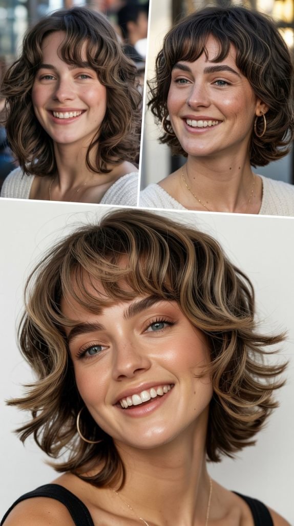 Baby Bangs with Shaggy Layers