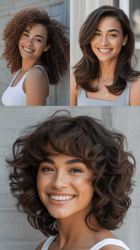 Jagged Layers With Bold Curtain Bangs