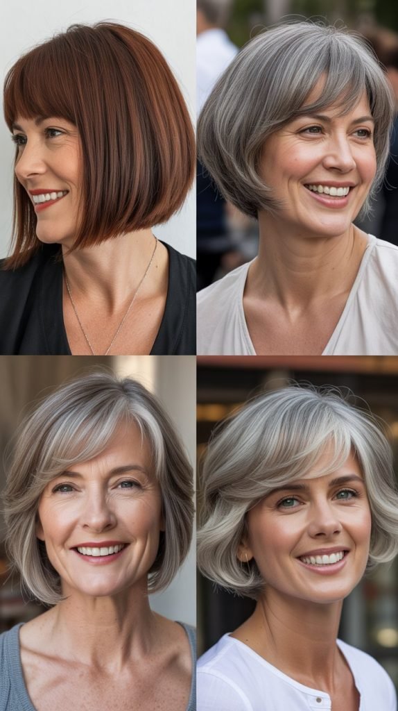  Asymmetrical Bob with Angled Bangs