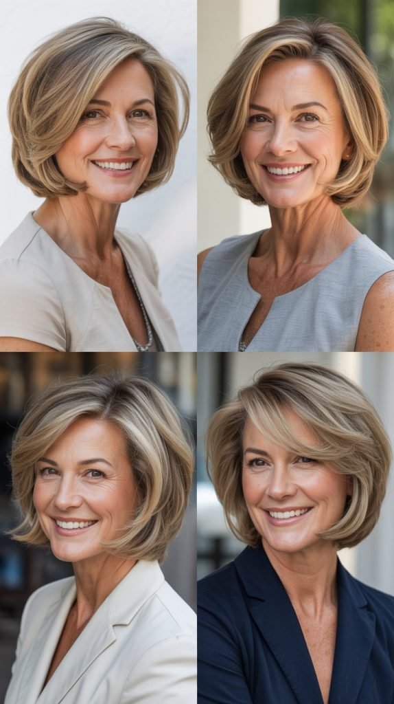 The Sophisticated Bob with Angled Layers