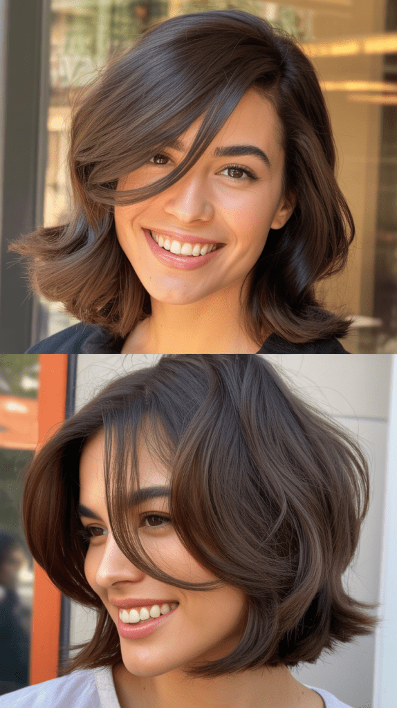 Angled Lob With Asymmetrical Side Fringe