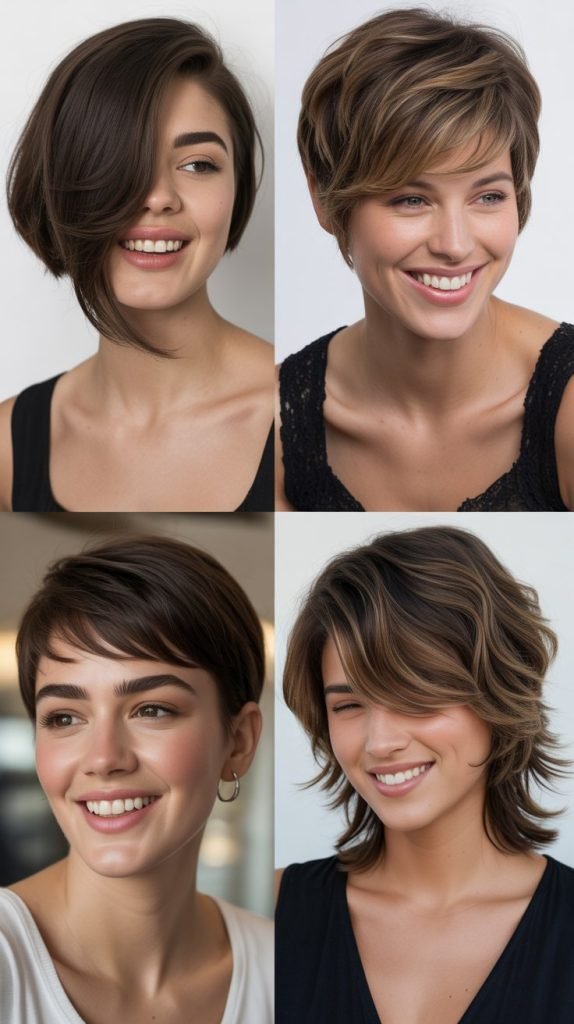 Layered Shag With Side Part