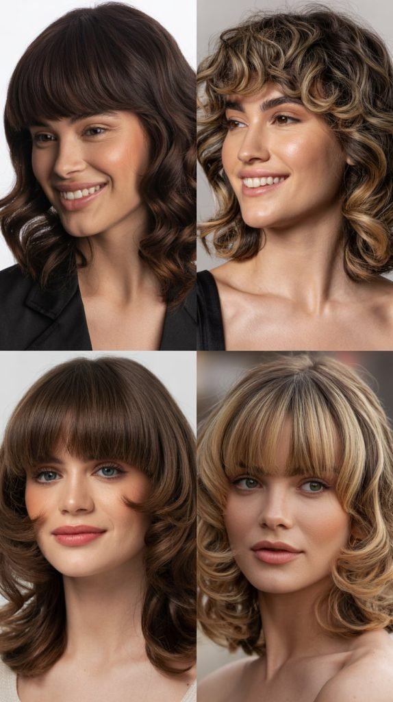 Voluminous Blow-Out with Full Bangs