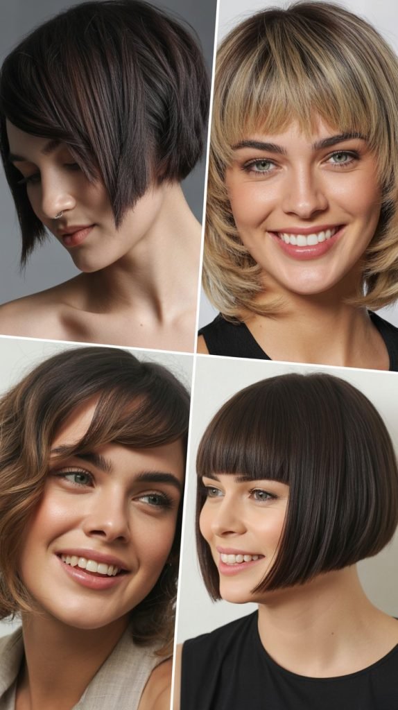 Baby Bangs with Textured Crop