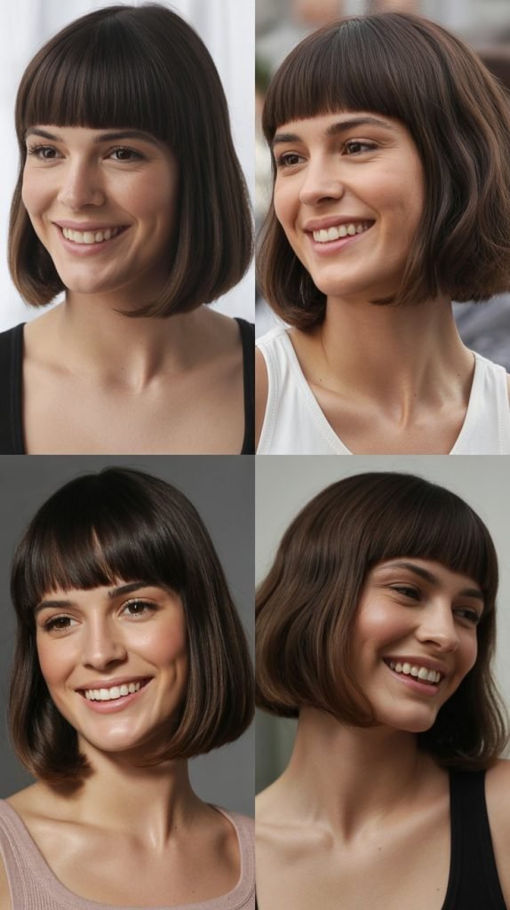 . Wispy Side Bangs with Graduated Layers