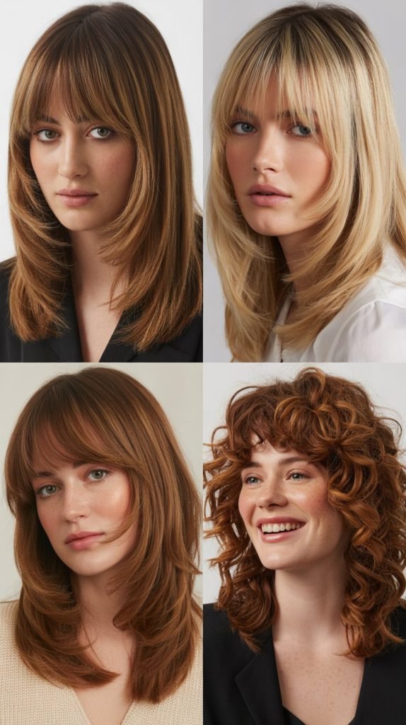 . Angled Bangs with Stacked Bob