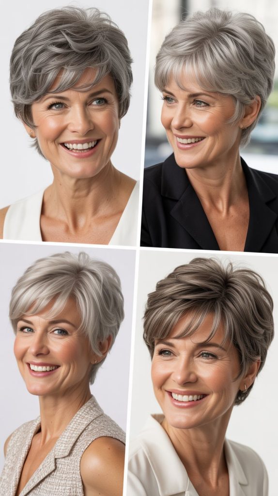 Textured Pixie Cut with Wispy Bangs