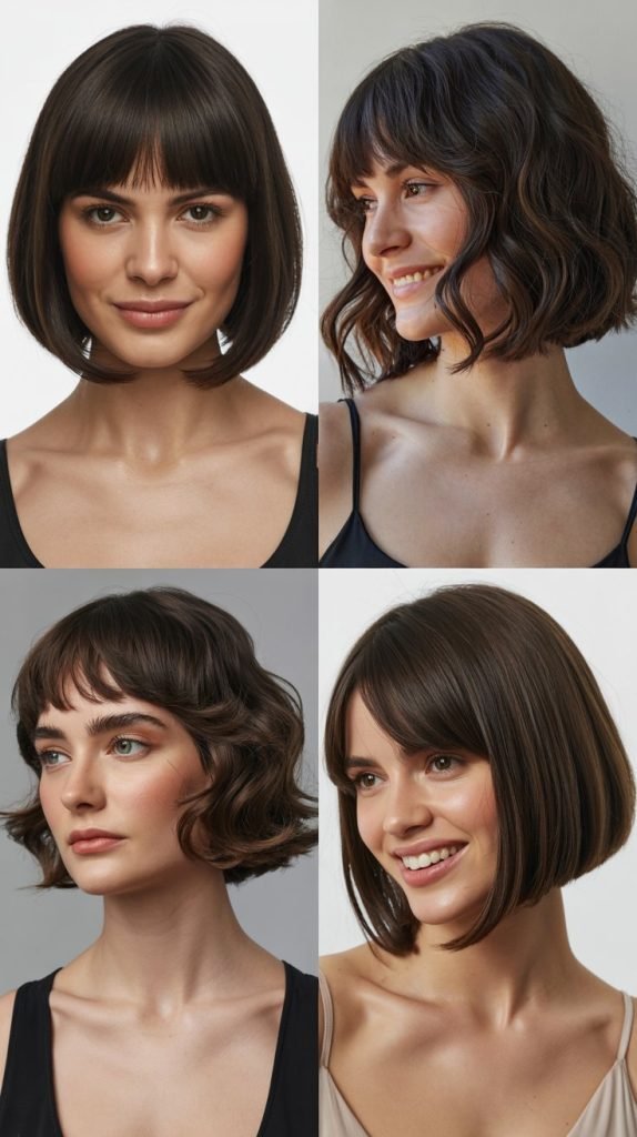 Soft Bob with Curtain Bangs