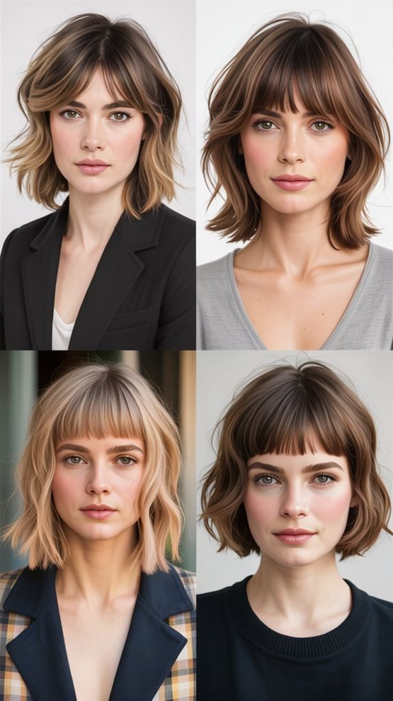 Soft Wolf Cut With Rounded Bangs