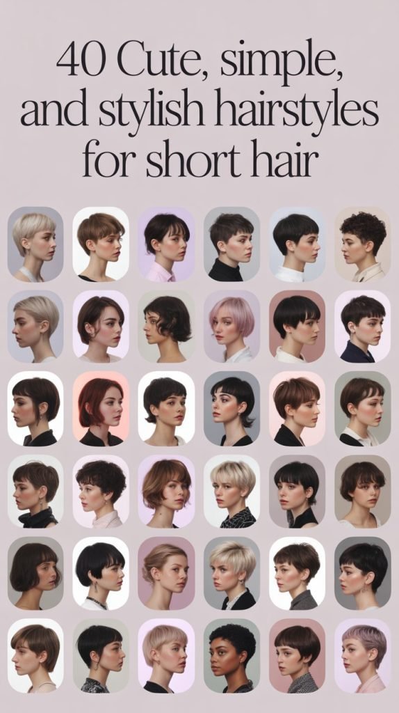 40 Cute, Simple, and Stylish Hairstyles for Short Hair