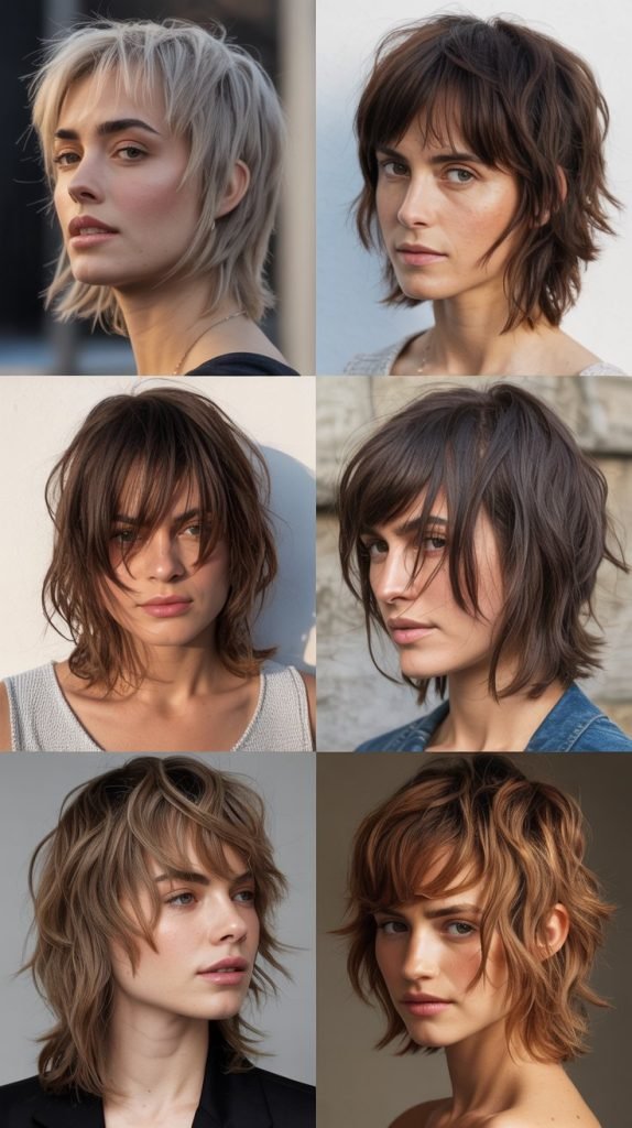  Deconstructed Wolf Cut With Fragmented Bangs