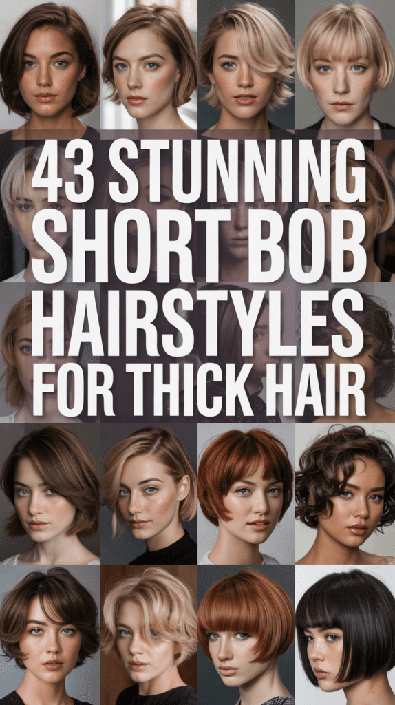 43 Stunning Short Bob Hairstyles for Thick Hair